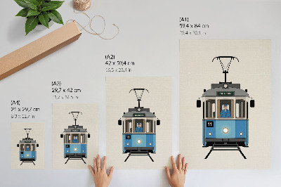 Kunstdruck poster Nostalgische Straßenbahn