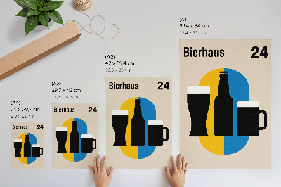 Kunstdruck leinwand Bierhaus-Poster