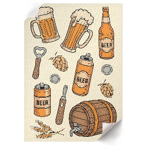 Retro-Poster mit Bierwelt-Motiv