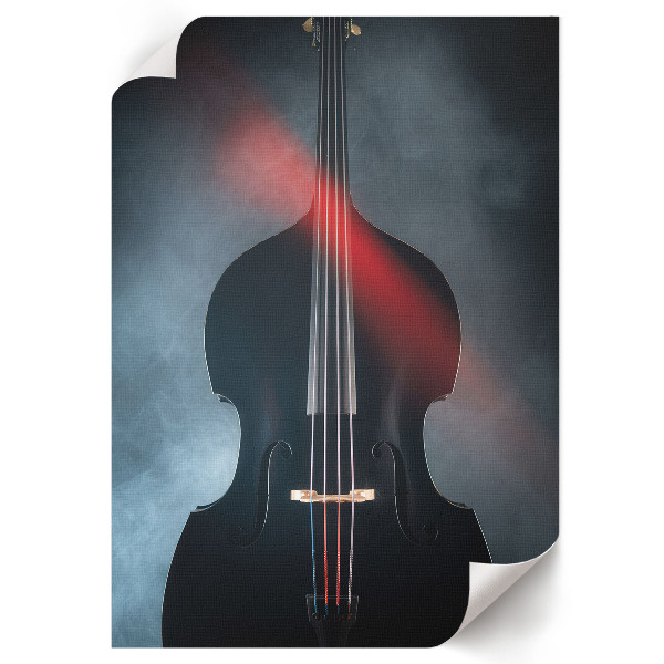 Poster auf Leinwand mit Motiv einer schwarzen Violine
