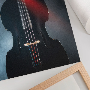 Poster auf Leinwand mit Motiv einer schwarzen Violine