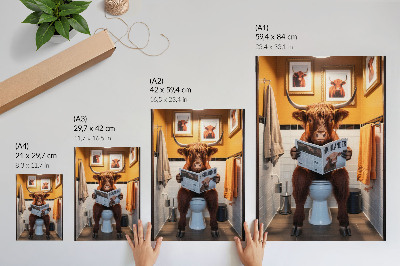 Bilder poster Büffel in der Toilette