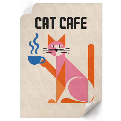 Kunstdruck poster Katzenkaffee