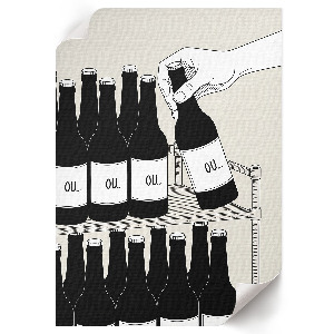Kunstdruck-Poster mit Motiv Getränkeflaschen