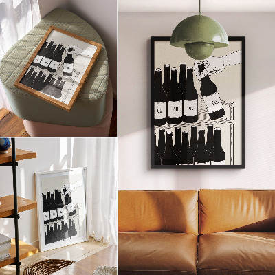 Kunstdruck poster Getränkeflaschen