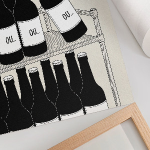 Kunstdruck-Poster mit Motiv Getränkeflaschen