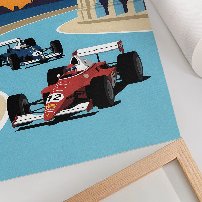 Kunstdruck leinwand Illustration eines Rennens