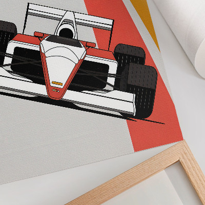 Retro poster Formel-Rennwagen
