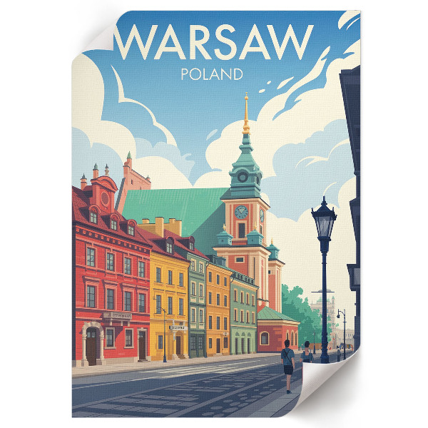 Poster kunstdruck Warschauer Architektur