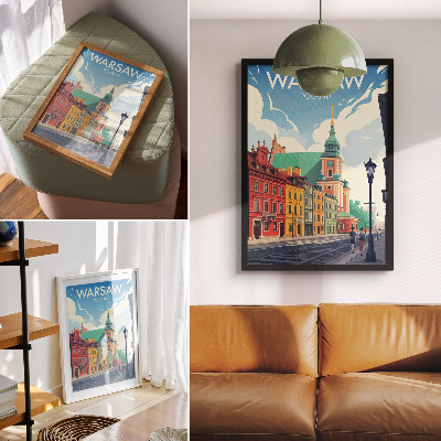 Poster kunstdruck Warschauer Architektur
