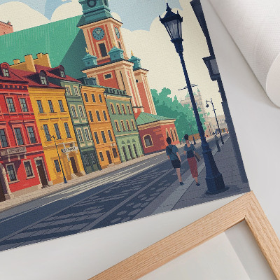 Poster kunstdruck Warschauer Architektur