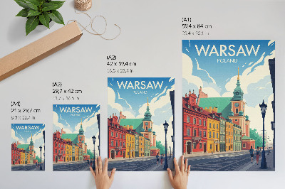 Poster kunstdruck Warschauer Architektur