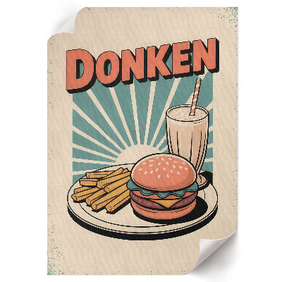 Kunstdruck poster Retro-Fastfood