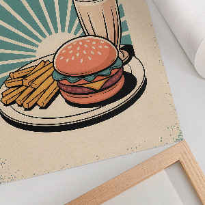 Kunstdruck-Poster im Retro-Fastfood-Design