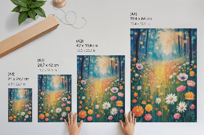 Kunstdruck leinwand Blumenwiese