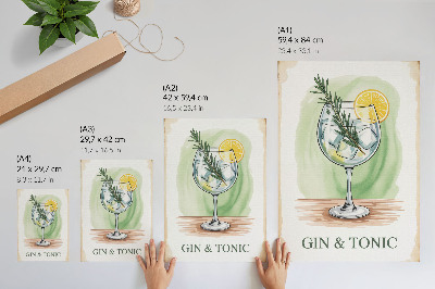 Poster auf leinwand Gin Tonic