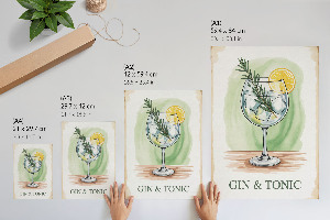 Poster mit Gin Tonic Motiv auf Leinwand