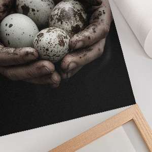 Kunstdruck-Poster mit natürlichem Eier-Motiv