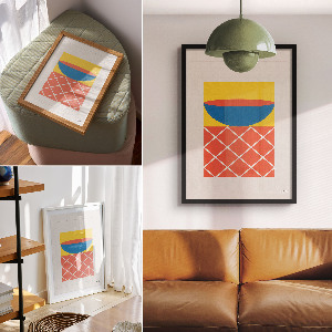 Kunstdruck poster Geometrische Form
