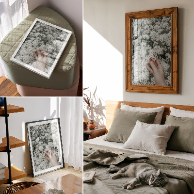 Poster auf leinwand Blumen in der Hand