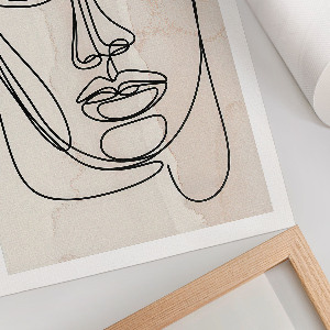 Poster mit Gesichtsskizze