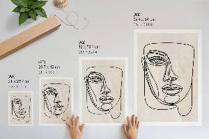Poster mit Gesichtsskizze