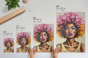Wandposter mit Motiv eines afroamerikanischen Portaits