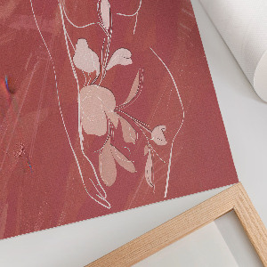 Kunstdruck auf Leinwand mit weiblicher Silhouette
