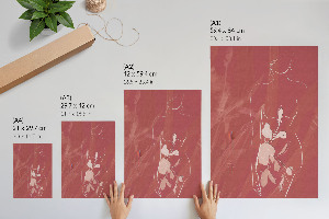 Kunstdruck auf Leinwand mit weiblicher Silhouette