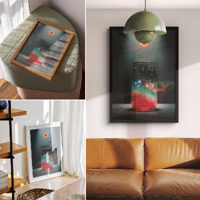 Poster leinwand Platz in einem Glas