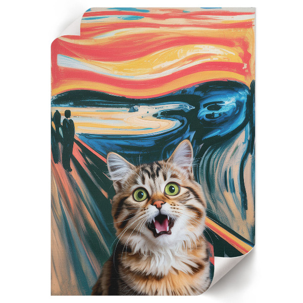 Poster Kunstdruck mit Motiv 'Katzenschrei'