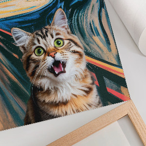 Poster Kunstdruck mit Motiv 'Katzenschrei'