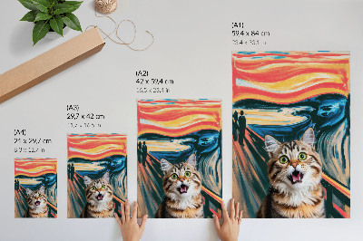 Poster kunstdruck Katzenschrei