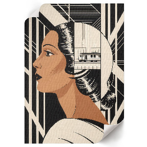 Kunstdruckposter mit Motiv einer Frau im Stil des Modernismus