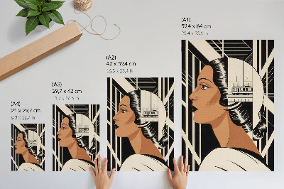 Kunstdruck poster Frau Modernismus