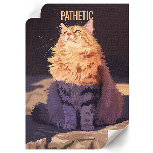 Kunstdruck auf Leinwand mit dem Motiv einer schlafenden Katze