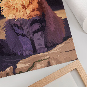 Kunstdruck auf Leinwand mit dem Motiv einer schlafenden Katze