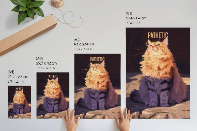 Kunstdruck leinwand Arme Katze