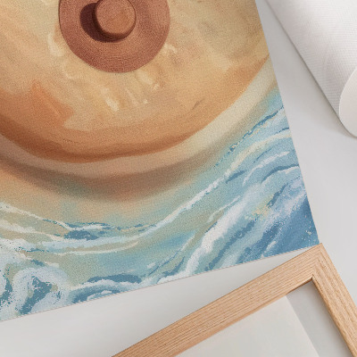 Poster auf leinwand Frau und der Strand