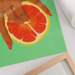 Bilder-Poster mit Zitrusfrüchten und Palmen