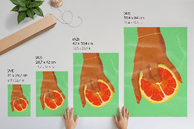 Bilder poster Zitrusfrüchte und Palmen