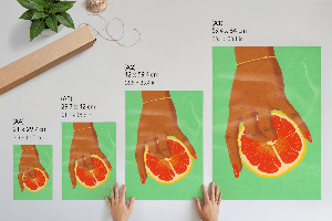 Bilder-Poster mit Zitrusfrüchten und Palmen