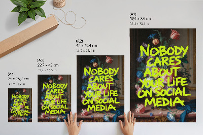 Poster leinwand Es interessiert niemanden.