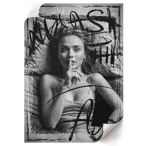 Poster-Kunstdruck mit Motiv einer geheimnisvollen Frau