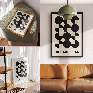 Wand poster Bauhaus-Formen