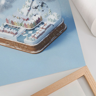 Kunstdruck poster Bergen Schneekugel
