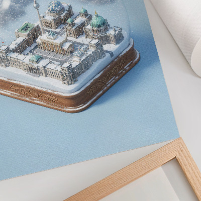 Kunstdruck leinwand Berliner Schneekugel