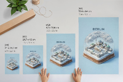 Kunstdruck leinwand Berliner Schneekugel