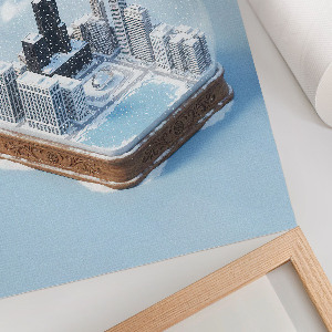 Poster auf Leinwand mit Motiv „Cichago Schneeball”