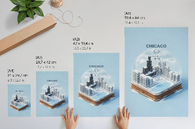 Poster auf leinwand Cichago Schneeball